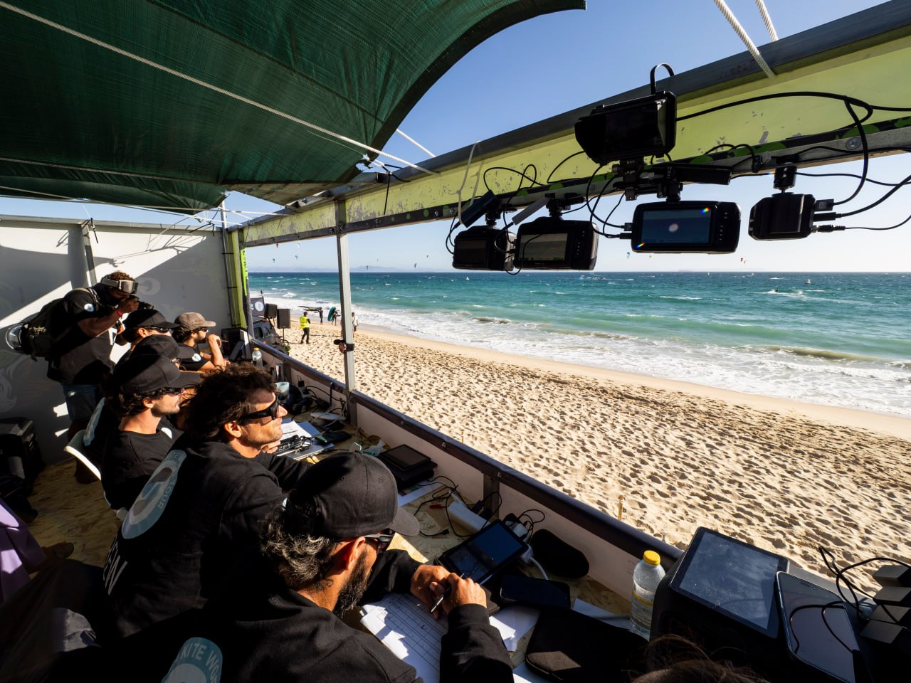 Judges at their station watching the competition